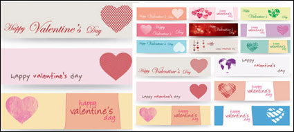 Bandera de San Valentn vector material