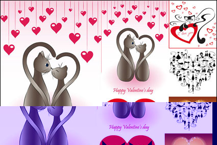 Vector de gato Amor