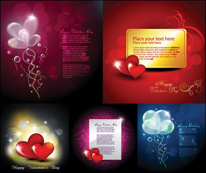 El amor romntico eCards elemento material de vectores