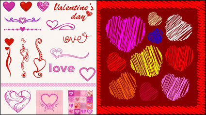 En forma de corazn vector patrn