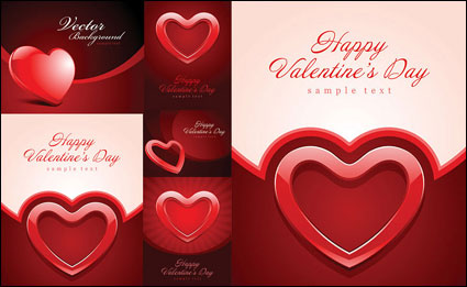 Da de San Valentn en forma de corazn la textura del material de vectores de fondo