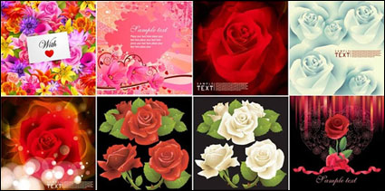 Flores hermosas vectorial