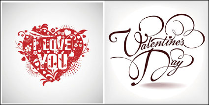Da de San Valentn romntico elemento vector de material