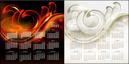 Calendario 2011 de plantilla 01 - Vector
