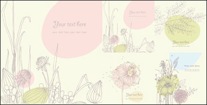 De dibujo vectorial lnea floral