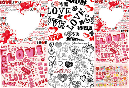 Super lindo Da de San Valentn de fondo Vectores