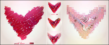 Abstract en forma de corazn patrn de vector de material