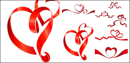 En forma de corazn vector de material de la cinta