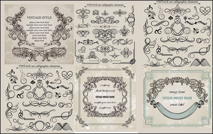 Encaje europeo clsico patrn de vector material