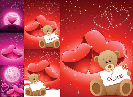 Amor romntico oso vectorial