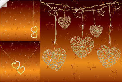 Colgante de collar de corazn vector