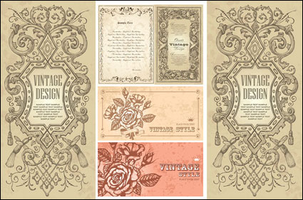 Encaje clsico patrn de flores vector