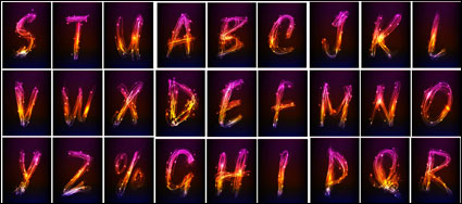 Letras brillantes efectos especiales - Vector