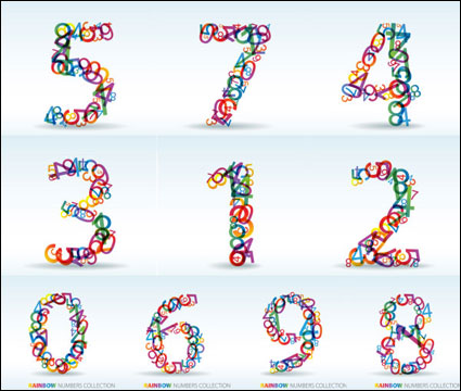 Nmeros de material vector digital