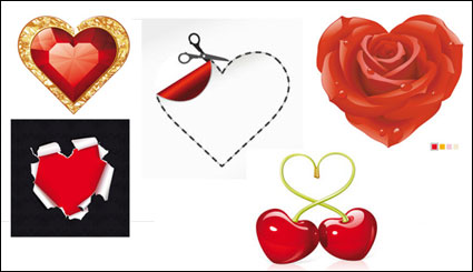 Red romntica elemento vector de material