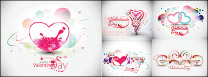 Hermosa forma de corazn patrn de tendencia - Vector