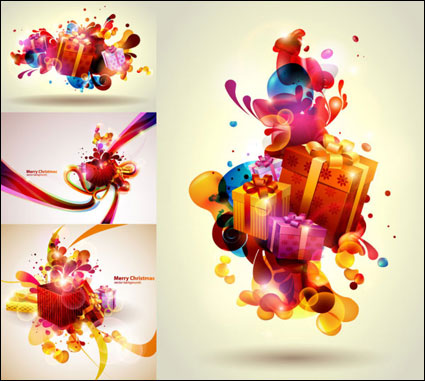 Coloridos regalos de Navidad vector