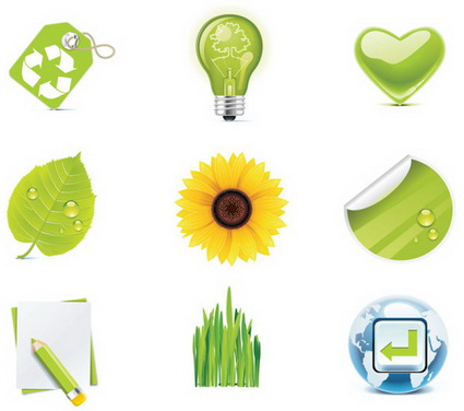 Icono verde - Material de vectores