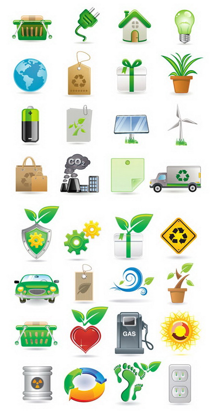Icono verde - Vector