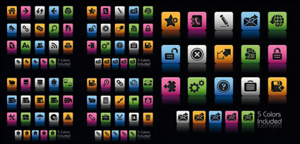 Bonito y prctico iconos web - Material de vectores