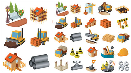 Icono arquitectnico tema vector de material
