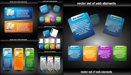Diseño web material decorativo de vectores elementos -2