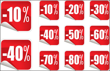 Pegatinas Venta vector icono