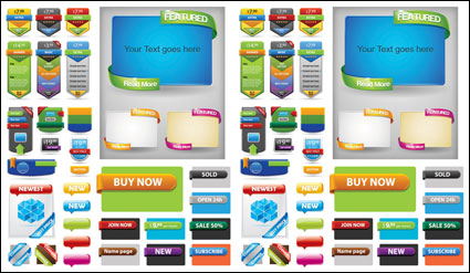 Hermosa decorativos vectoriales para diseño web