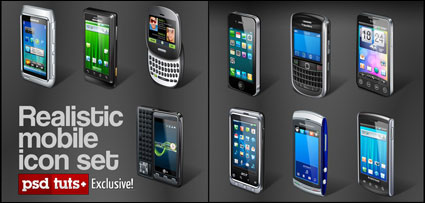 10 icono de telfono mvil - Vector