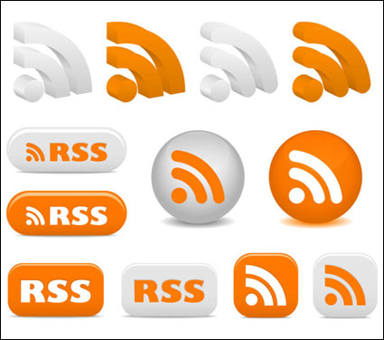 Rss Suscribirse Iconos - Vector