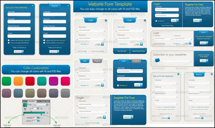 Vector de registrarse y acceder forma