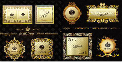 Super hermosa europea de fronteras material clsico vector patrn