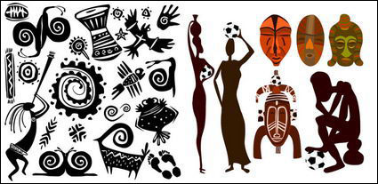 Futbolista Africano del material vector patrn
