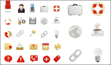 {icono en rojo 2} vector de material