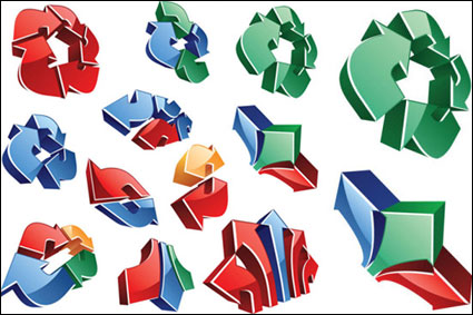 Flecha refinado en tres dimensiones - Vector