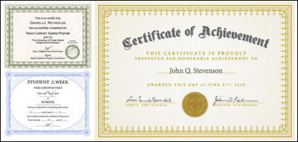 Certificado de Vector Diseño seis