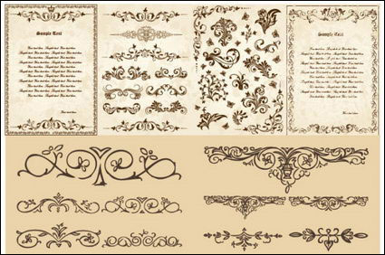 Europea patrn clsico vector material