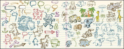 Cute graffiti patrn 02 - Vector
