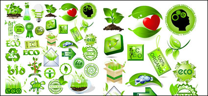 Elemento verde vector de material
