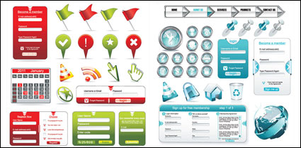 Diseño web de uso comn los elementos del vector
