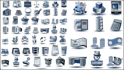 Azul-gris icono - Vector