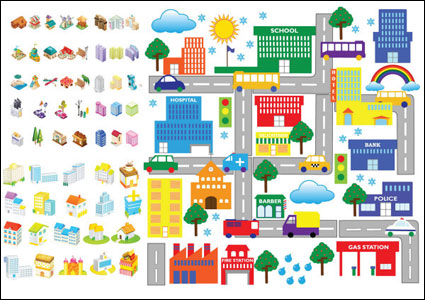 Dibujos animados icono de la construccin - vector de material