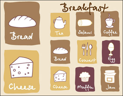 Icono buen desayuno - vector de material