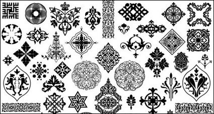 Hermoso clsico patrn tradicional vector de material