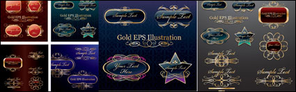 Clsico estilo europeo, etiquetas, logos - vector de material