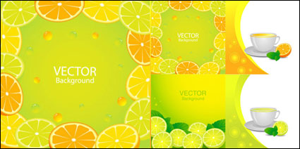 Delicioso jugo de naranja elementos - vector de material