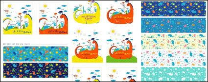 Dinosaurios vectoriales de fondo