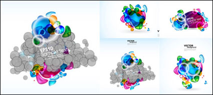 Elementos de colores brillantes - Vector