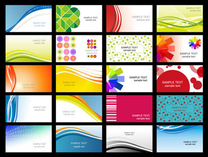 Variedad de la lnea de flujo dinmico de las plantillas de tarjeta de visita 02 - vector de material