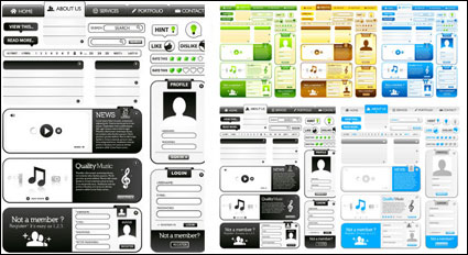 Elementos de diseño web 01 - Vector